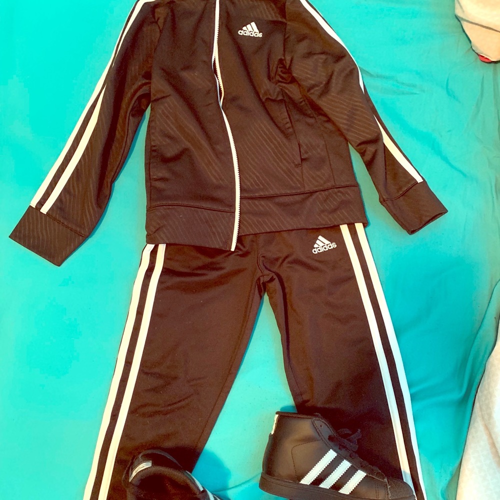 Toddler Adidas joggers w/ jacket & shoes SOLD